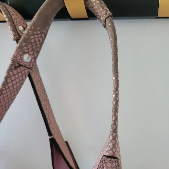 COACH Penelope Sateen Shopper Purse - Pink and Cream - Picture 6 of 8